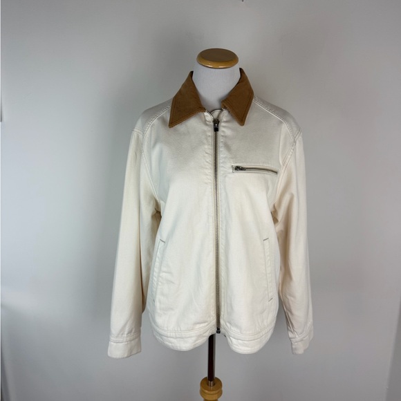 Reformation Harrison Utility Jacket Cream Brown Size S - Picture 6 of 11